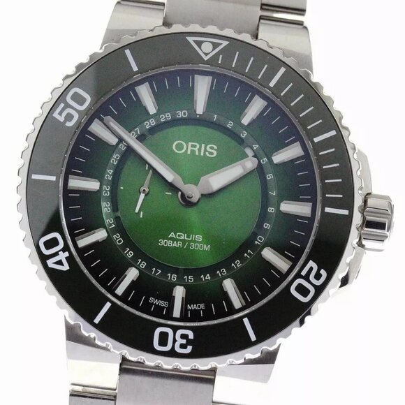 ORIS Aquis Oris Hangan Limited Edition 7734 green Dial Automatic Men's_821573 - Picture 1 of 16